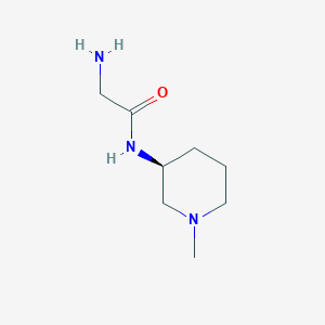 molecular formula C8H17N3O B7914540 2-Amino-N-((S)-1-methyl-piperidin-3-yl)-acetamide 