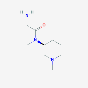 molecular formula C9H19N3O B7914547 2-Amino-N-methyl-N-((S)-1-methyl-piperidin-3-yl)-acetamide 