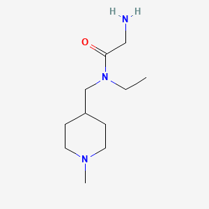 molecular formula C11H23N3O B7914571 2-Amino-N-ethyl-N-(1-methyl-piperidin-4-ylmethyl)-acetamide 
