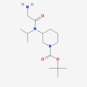 molecular formula C15H29N3O3 B7914610 3-[(2-Amino-acetyl)-isopropyl-amino]-piperidine-1-carboxylic acid tert-butyl ester 