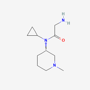 molecular formula C11H21N3O B7914618 2-Amino-N-cyclopropyl-N-((S)-1-methyl-piperidin-3-yl)-acetamide 