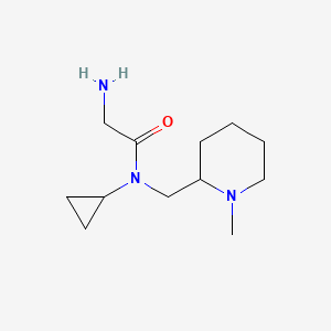 molecular formula C12H23N3O B7914632 2-Amino-N-cyclopropyl-N-(1-methyl-piperidin-2-ylmethyl)-acetamide 