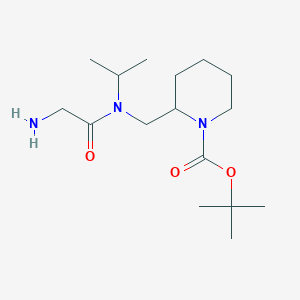 molecular formula C16H31N3O3 B7914687 2-{[(2-Amino-acetyl)-isopropyl-amino]-methyl}-piperidine-1-carboxylic acid tert-butyl ester 