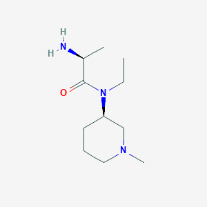 molecular formula C11H23N3O B7914699 (S)-2-Amino-N-ethyl-N-((R)-1-methylpiperidin-3-yl)propanamide 