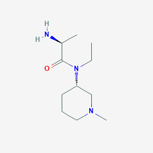 molecular formula C11H23N3O B7914703 (S)-2-Amino-N-ethyl-N-((S)-1-methyl-piperidin-3-yl)-propionamide 