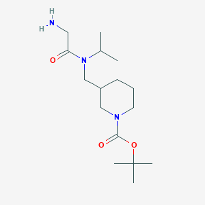 molecular formula C16H31N3O3 B7914718 3-{[(2-Amino-acetyl)-isopropyl-amino]-methyl}-piperidine-1-carboxylic acid tert-butyl ester 