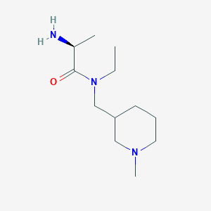 molecular formula C12H25N3O B7914727 (S)-2-Amino-N-ethyl-N-(1-methyl-piperidin-3-ylmethyl)-propionamide 