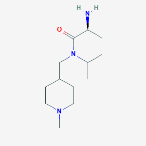 molecular formula C13H27N3O B7914763 (S)-2-Amino-N-isopropyl-N-(1-methyl-piperidin-4-ylmethyl)-propionamide 