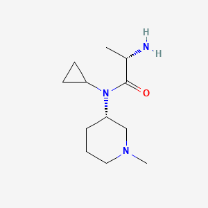 molecular formula C12H23N3O B7914775 (S)-2-Amino-N-cyclopropyl-N-((S)-1-methylpiperidin-3-yl)propanamide 