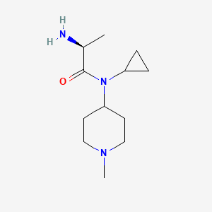 molecular formula C12H23N3O B7914776 (S)-2-Amino-N-cyclopropyl-N-(1-methyl-piperidin-4-yl)-propionamide 