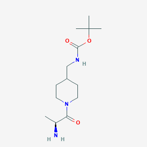 molecular formula C14H27N3O3 B7915413 [1-((S)-2-Amino-propionyl)-piperidin-4-ylmethyl]-carbamic acid tert-butyl ester 