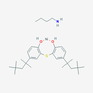 molecular formula C32H51NNiO2S B079161 Nickel, (1-butanamine)[[2,2'-(thio-kappaS)bis[4-(1,1,3,3-tetramethylbutyl)phenolato-kappaO]](2-)]- CAS No. 14516-71-3