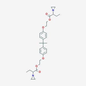 molecular formula C31H42N2O6 B079163 (Isopropylidene)bis(p-phenyleneoxyethylene) bis(alpha-ethylaziridine-1-acetate) CAS No. 13320-34-8