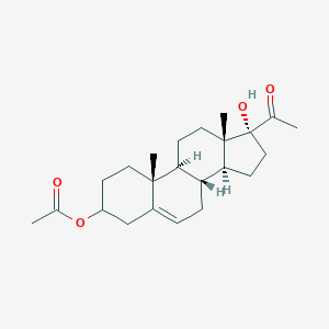 molecular formula C23H34O4 B079166 Pregn-5-en-20-one, 3,17-dihydroxy-, 3-acetate CAS No. 10343-51-8