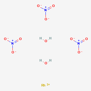 molecular formula H4N3O11Rh B079168 Rhodium(III) nitrate dihydrate CAS No. 13465-43-5