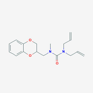 molecular formula C17H22N2O3 B079171 1,1-Diallyl-3-(1,4-benzodioxan-2-ylmethyl)-3-methylurea CAS No. 13988-24-4