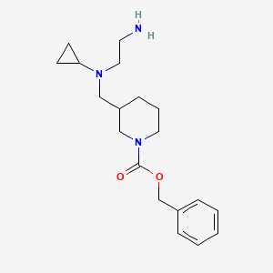 molecular formula C19H29N3O2 B7917705 3-{[(2-Amino-ethyl)-cyclopropyl-amino]-methyl}-piperidine-1-carboxylic acid benzyl ester 