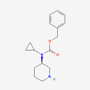 molecular formula C16H22N2O2 B7917762 Cyclopropyl-(R)-piperidin-3-yl-carbamic acid benzyl ester 