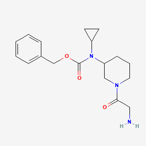 molecular formula C18H25N3O3 B7917973 [1-(2-Amino-acetyl)-piperidin-3-yl]-cyclopropyl-carbamic acid benzyl ester 
