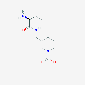 molecular formula C16H31N3O3 B7918142 3-[((S)-2-Amino-3-methyl-butyrylamino)-methyl]-piperidine-1-carboxylic acid tert-butyl ester 