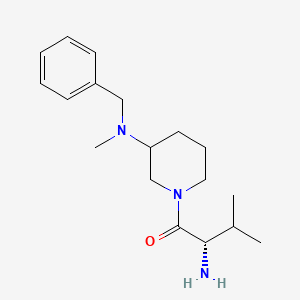 molecular formula C18H29N3O B7918296 (S)-2-Amino-1-[3-(benzyl-methyl-amino)-piperidin-1-yl]-3-methyl-butan-1-one 