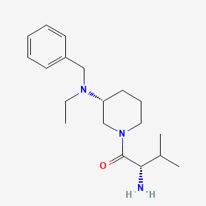 molecular formula C19H31N3O B7918325 (S)-2-Amino-1-[(R)-3-(benzyl-ethyl-amino)-piperidin-1-yl]-3-methyl-butan-1-one 