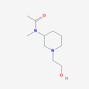 molecular formula C10H20N2O2 B7918562 N-[1-(2-Hydroxy-ethyl)-piperidin-3-yl]-N-methyl-acetamide 