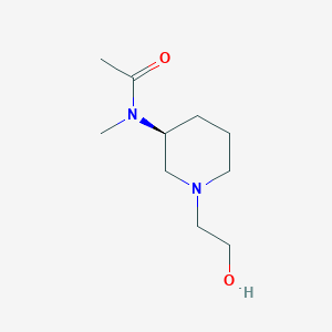 molecular formula C10H20N2O2 B7918569 N-[(S)-1-(2-Hydroxy-ethyl)-piperidin-3-yl]-N-methyl-acetamide 