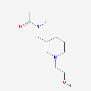 molecular formula C11H22N2O2 B7918584 N-[1-(2-Hydroxy-ethyl)-piperidin-3-ylmethyl]-N-methyl-acetamide 