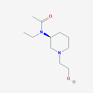 molecular formula C11H22N2O2 B7918588 N-Ethyl-N-[(S)-1-(2-hydroxy-ethyl)-piperidin-3-yl]-acetamide 
