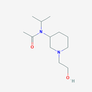 molecular formula C12H24N2O2 B7918625 N-[1-(2-Hydroxy-ethyl)-piperidin-3-yl]-N-isopropyl-acetamide 
