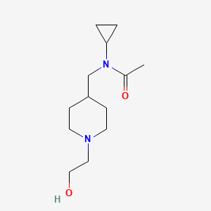 molecular formula C13H24N2O2 B7918697 N-Cyclopropyl-N-[1-(2-hydroxy-ethyl)-piperidin-4-ylmethyl]-acetamide 