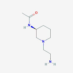 molecular formula C9H19N3O B7918708 N-[(S)-1-(2-Amino-ethyl)-piperidin-3-yl]-acetamide 