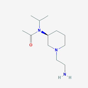 molecular formula C12H25N3O B7918778 N-[(S)-1-(2-Amino-ethyl)-piperidin-3-yl]-N-isopropyl-acetamide 