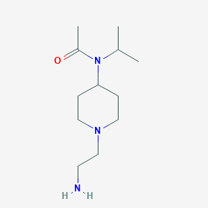 molecular formula C12H25N3O B7918786 N-[1-(2-Amino-ethyl)-piperidin-4-yl]-N-isopropyl-acetamide 