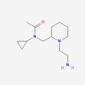 molecular formula C13H25N3O B7918821 N-[1-(2-Amino-ethyl)-piperidin-2-ylmethyl]-N-cyclopropyl-acetamide 