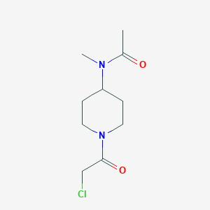 molecular formula C10H17ClN2O2 B7918869 N-[1-(2-Chloro-acetyl)-piperidin-4-yl]-N-methyl-acetamide 
