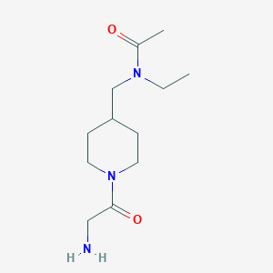 molecular formula C12H23N3O2 B7919026 N-[1-(2-Amino-acetyl)-piperidin-4-ylmethyl]-N-ethyl-acetamide 