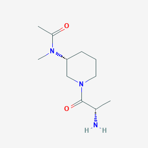 molecular formula C11H21N3O2 B7919095 N-[(R)-1-((S)-2-Amino-propionyl)-piperidin-3-yl]-N-methyl-acetamide 
