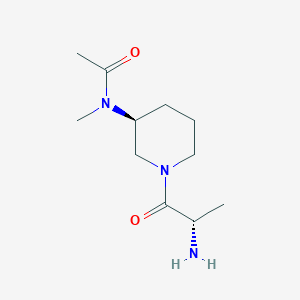molecular formula C11H21N3O2 B7919099 N-[(S)-1-((S)-2-Amino-propionyl)-piperidin-3-yl]-N-methyl-acetamide 