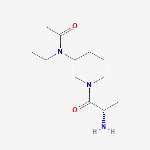 molecular formula C12H23N3O2 B7919117 N-[1-((S)-2-Amino-propionyl)-piperidin-3-yl]-N-ethyl-acetamide 