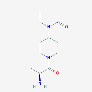 molecular formula C12H23N3O2 B7919134 N-[1-((S)-2-Amino-propionyl)-piperidin-4-yl]-N-ethyl-acetamide 