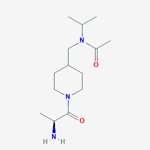 molecular formula C14H27N3O2 B7919190 N-[1-((S)-2-Amino-propionyl)-piperidin-4-ylmethyl]-N-isopropyl-acetamide 