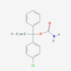 molecular formula C16H12ClNO2 B079192 1-(4-Chlorophenyl)-1-phenyl-2-propynyl carbamate CAS No. 10473-70-8