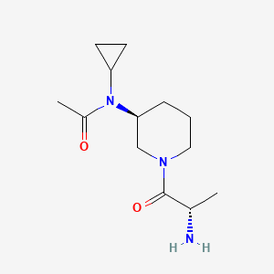 molecular formula C13H23N3O2 B7919206 N-[(S)-1-((S)-2-Amino-propionyl)-piperidin-3-yl]-N-cyclopropyl-acetamide 