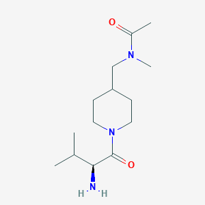 molecular formula C14H27N3O2 B7919288 N-[1-((S)-2-Amino-3-methyl-butyryl)-piperidin-4-ylmethyl]-N-methyl-aceamide 