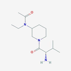 molecular formula C14H27N3O2 B7919292 N-[1-((S)-2-Amino-3-methyl-butyryl)-piperidin-3-yl]-N-ethyl-acetamide 