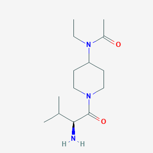 molecular formula C14H27N3O2 B7919309 N-[1-((S)-2-Amino-3-methyl-butyryl)-piperidin-4-yl]-N-ethyl-acetamide 