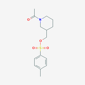 molecular formula C15H21NO4S B7919658 (1-acetylpiperidin-3-yl)methyl 4-methylbenzenesulfonate 