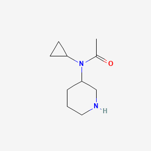 molecular formula C10H18N2O B7919906 N-Cyclopropyl-N-piperidin-3-yl-acetamide 